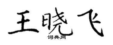 丁謙王曉飛楷書個性簽名怎么寫