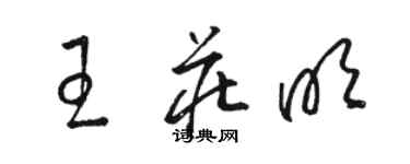 駱恆光王莊明草書個性簽名怎么寫