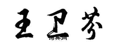 胡問遂王衛芬行書個性簽名怎么寫