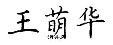 丁謙王萌華楷書個性簽名怎么寫