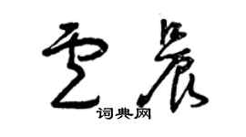 曾慶福盧晨草書個性簽名怎么寫
