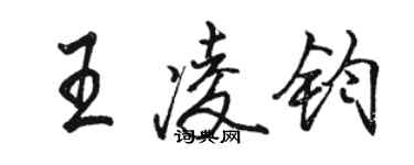 駱恆光王凌鈞行書個性簽名怎么寫