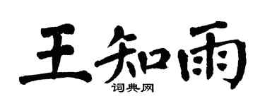 翁闓運王知雨楷書個性簽名怎么寫