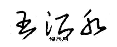 朱錫榮王江水草書個性簽名怎么寫