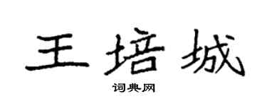 袁強王培城楷書個性簽名怎么寫