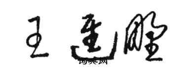 駱恆光王進野草書個性簽名怎么寫