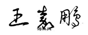 曾慶福王嘉鵬草書個性簽名怎么寫