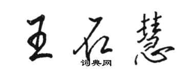 駱恆光王石慧行書個性簽名怎么寫