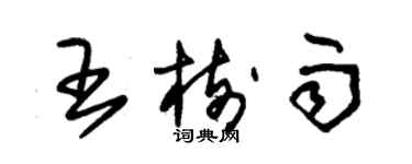 朱錫榮王樹雨草書個性簽名怎么寫