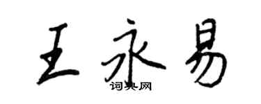 王正良王永易行書個性簽名怎么寫