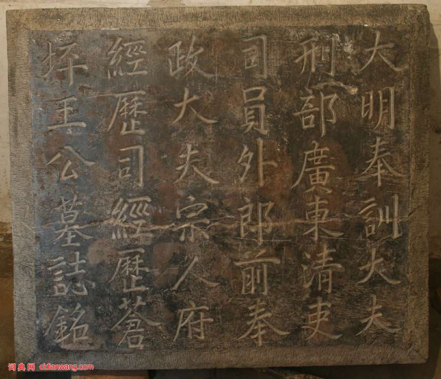 張瑞圖楷書《王蒼坪墓誌》