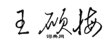 駱恆光王碩悔草書個性簽名怎么寫