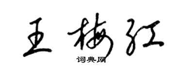 梁錦英王梅紅草書個性簽名怎么寫