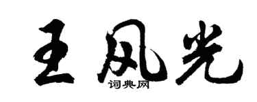 胡問遂王風光行書個性簽名怎么寫