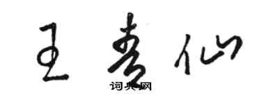 駱恆光王青仙草書個性簽名怎么寫