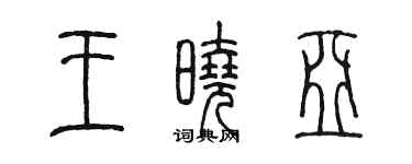 陳墨王曉亞篆書個性簽名怎么寫