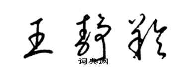 梁錦英王靜羚草書個性簽名怎么寫