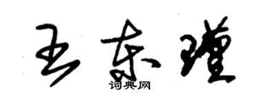 朱錫榮王東瑾草書個性簽名怎么寫