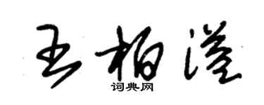 朱錫榮王柏溢草書個性簽名怎么寫