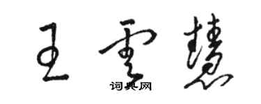 駱恆光王雲慧草書個性簽名怎么寫