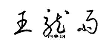 梁錦英王龍雨草書個性簽名怎么寫