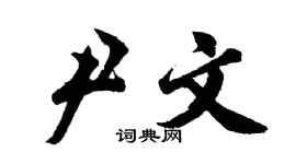 胡問遂尹文行書個性簽名怎么寫