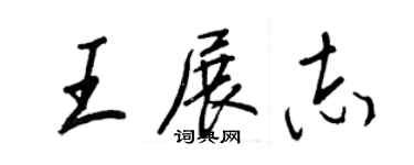 王正良王展志行書個性簽名怎么寫