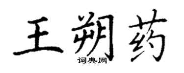 丁謙王朔藥楷書個性簽名怎么寫
