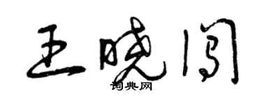 曾慶福王曉闖草書個性簽名怎么寫