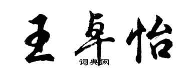 胡問遂王卓怡行書個性簽名怎么寫
