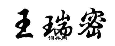 胡問遂王瑞密行書個性簽名怎么寫