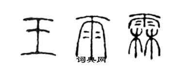 陳聲遠王雨霖篆書個性簽名怎么寫