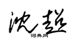 朱錫榮沈超草書個性簽名怎么寫