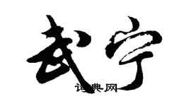 胡問遂武寧行書個性簽名怎么寫