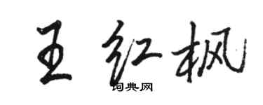 駱恆光王紅楓行書個性簽名怎么寫