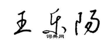 梁錦英王樂陽草書個性簽名怎么寫