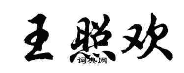 胡問遂王照歡行書個性簽名怎么寫