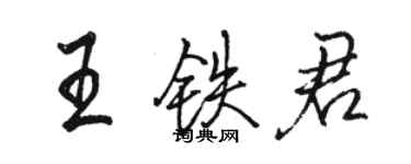 駱恆光王鐵君行書個性簽名怎么寫