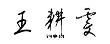 梁錦英王耕雯草書個性簽名怎么寫