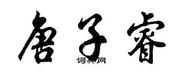 胡問遂唐子睿行書個性簽名怎么寫