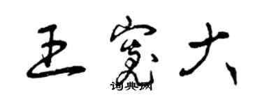 曾慶福王寬大草書個性簽名怎么寫