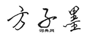 駱恆光方子墨行書個性簽名怎么寫