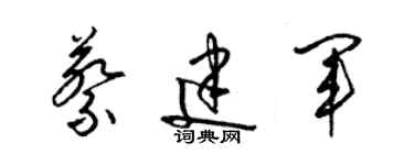 梁錦英蔡建軍草書個性簽名怎么寫