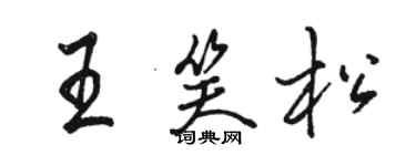 駱恆光王笑松行書個性簽名怎么寫