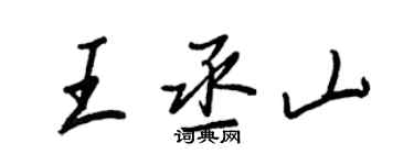 王正良王丞山行書個性簽名怎么寫
