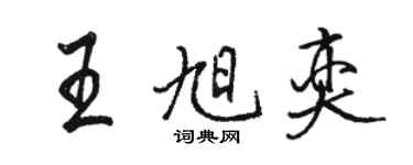 駱恆光王旭奕行書個性簽名怎么寫