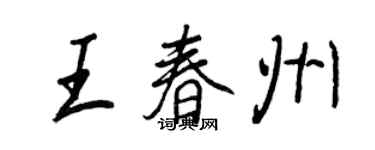 王正良王春州行書個性簽名怎么寫