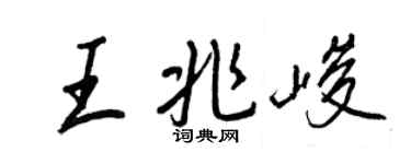 王正良王兆峻行書個性簽名怎么寫