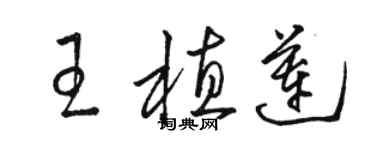 駱恆光王植蓮草書個性簽名怎么寫