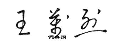 駱恆光王萬烈草書個性簽名怎么寫